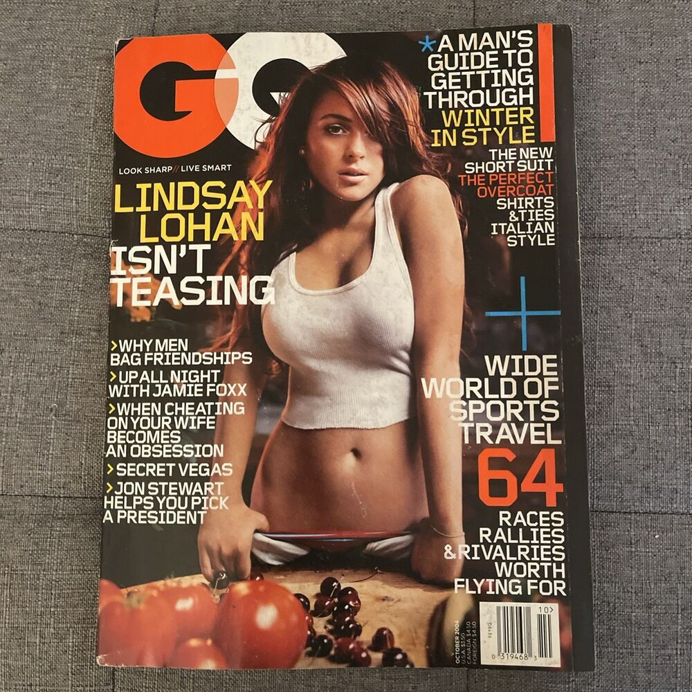 LINDSAY LOHAN GQ MAGAZINE "Lindsay Lohan Isn't Teasing"October 2004